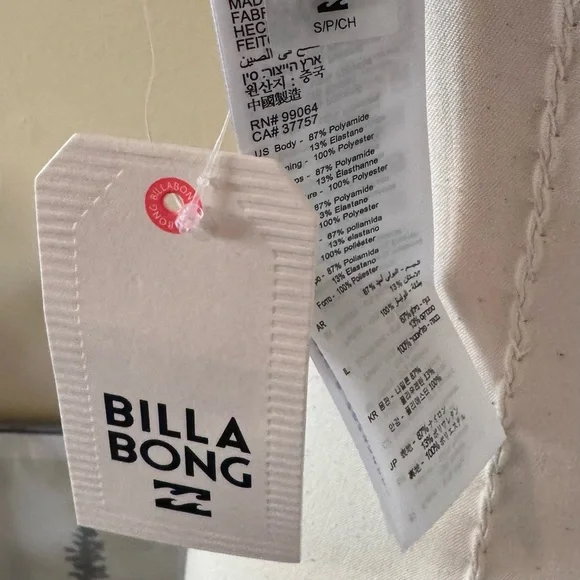 NWT - Billabong After Sunset Bikini Set - Triangle Bikini Top & Lowrider Brief - Picture 10 of 16